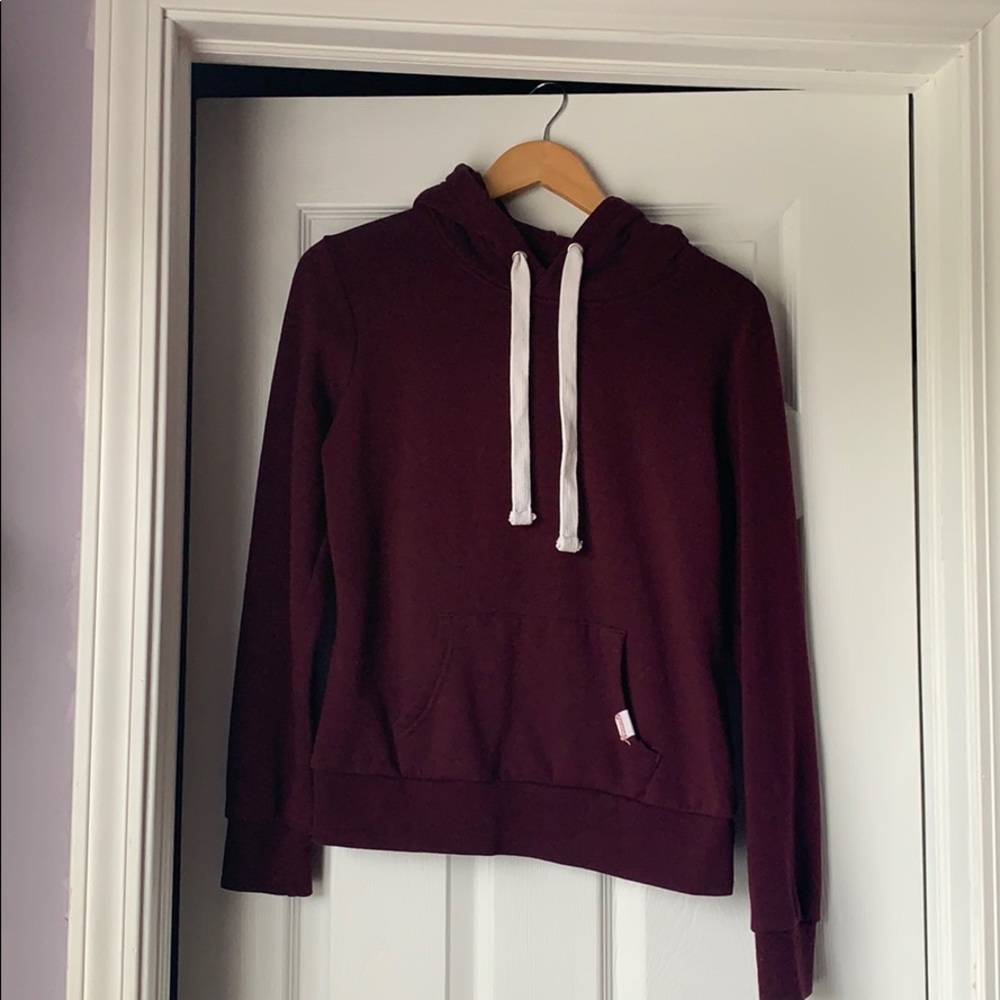 maroon hoodie